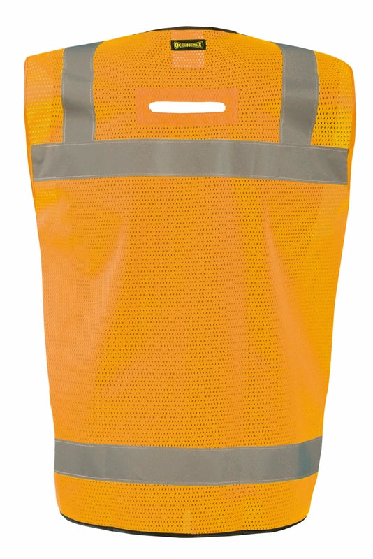 Mesh Black Bottom Surveyor Vest W/Zipper