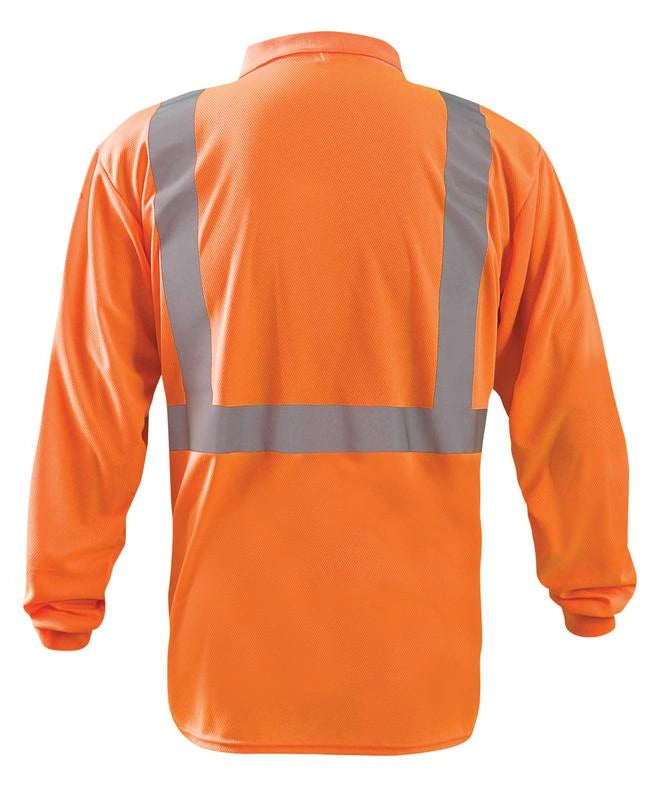 Long Sleeve Wicking Birdseye Polo Shirt W/Pocket